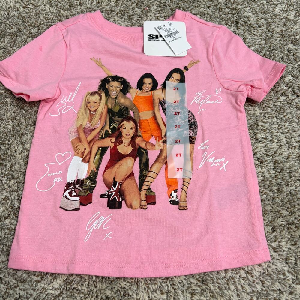 NWT Spice Girls Toddler Tee 2T Pink Girl Power Graphic Band Shirt